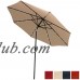 Sunnydaze 9 Foot Solar Powered LED Aluminum Patio Umbrella with Tilt & Crankt, Beige   567147852